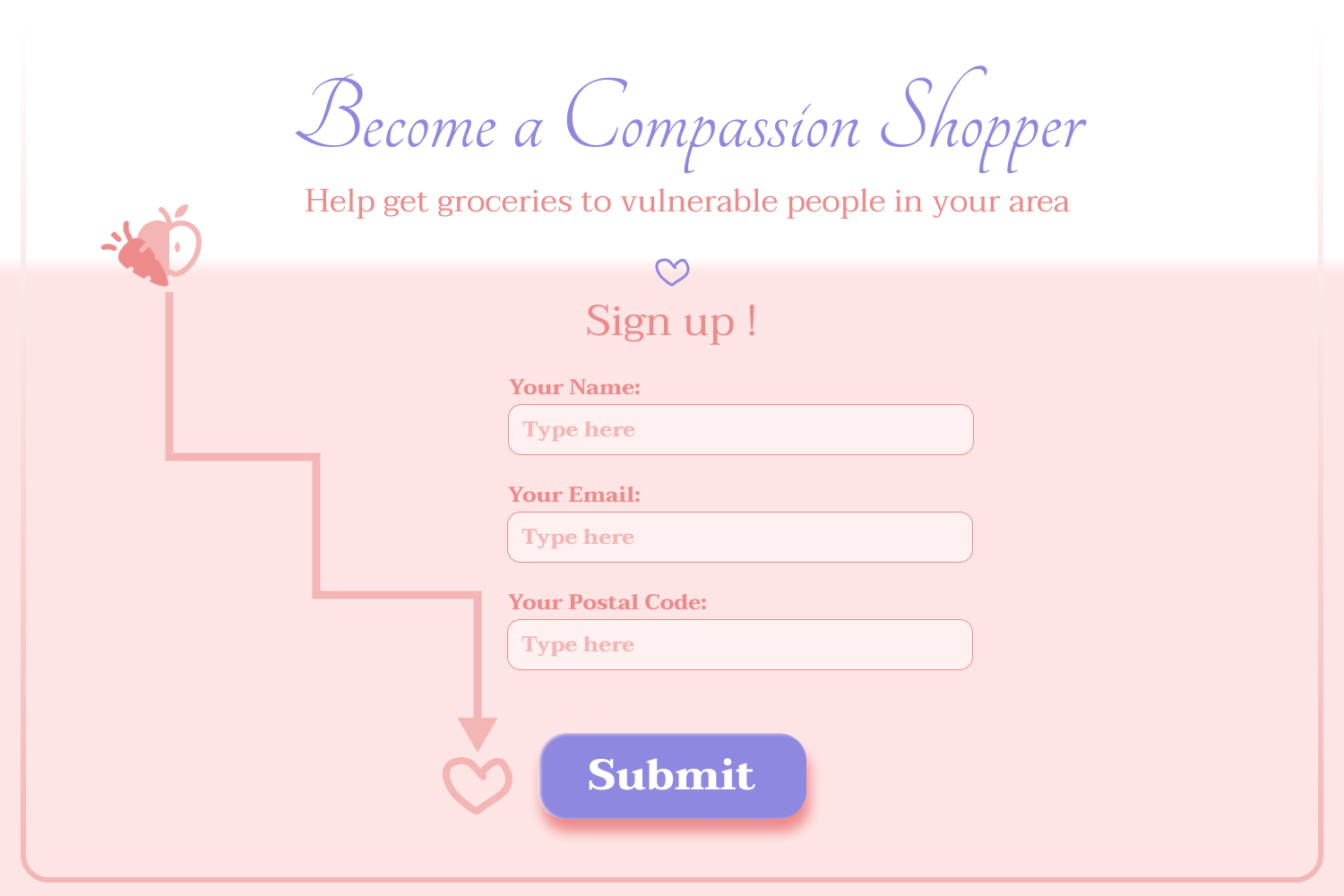 a form to fill out to shop for the elderly